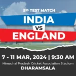 IND vs ENG Dharamshala 5th Test Tickets